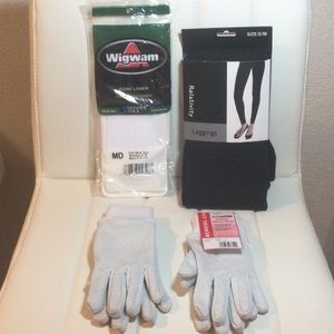 NWT Bemberg Ladies Glover Liners/ Relativity Leggings/ Wigwam Gobi Liner